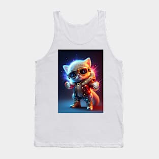 Cute Cosmic Cat - Anime Art design Tank Top